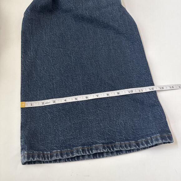 Good American Good Ease Relaxed Jeans NEW Size 12 MId-Rise Wide Leg 34" Inseam - Picture 9 of 10